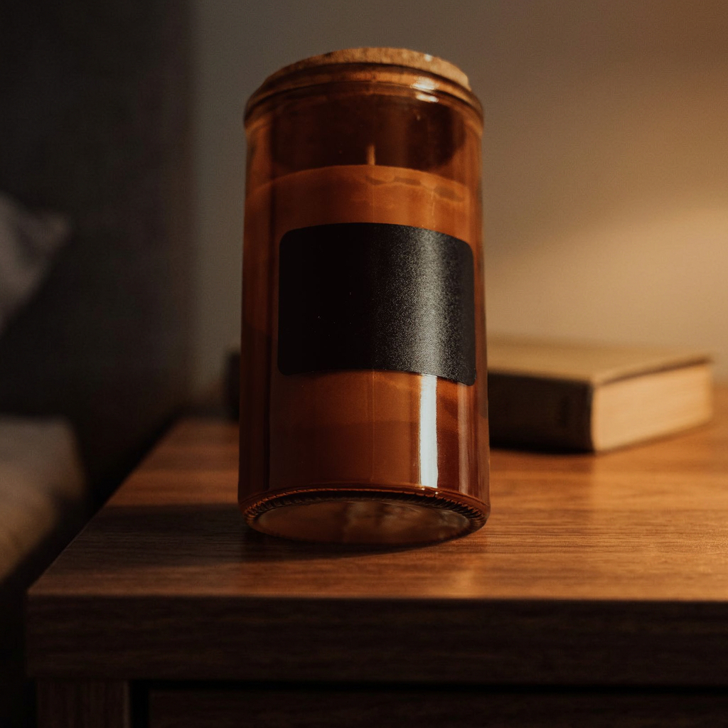 after: AI photoshoot of candles in bedside evening