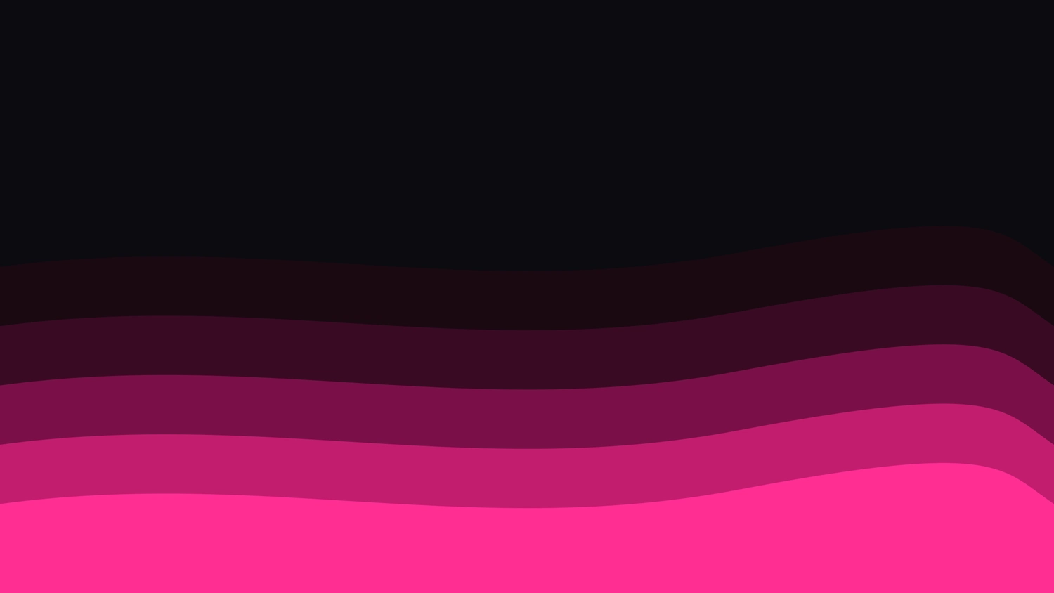 Desktop wallpaper of layered pink waves rising from the bottom of black