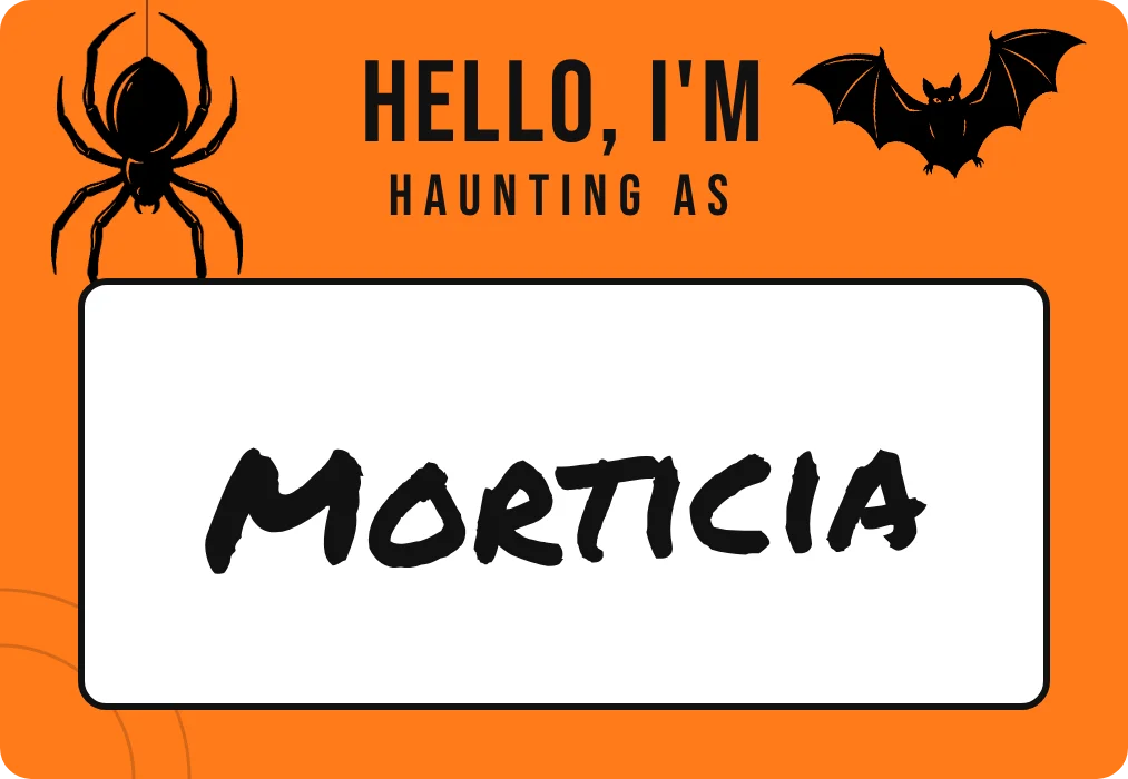 “Hello, I'm haunting as” name tags
