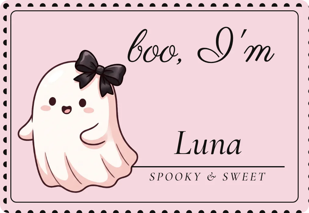 “boo, I'm” name tags