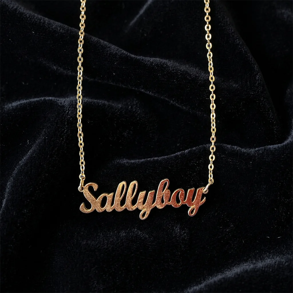 after: gold necklace on black velvet