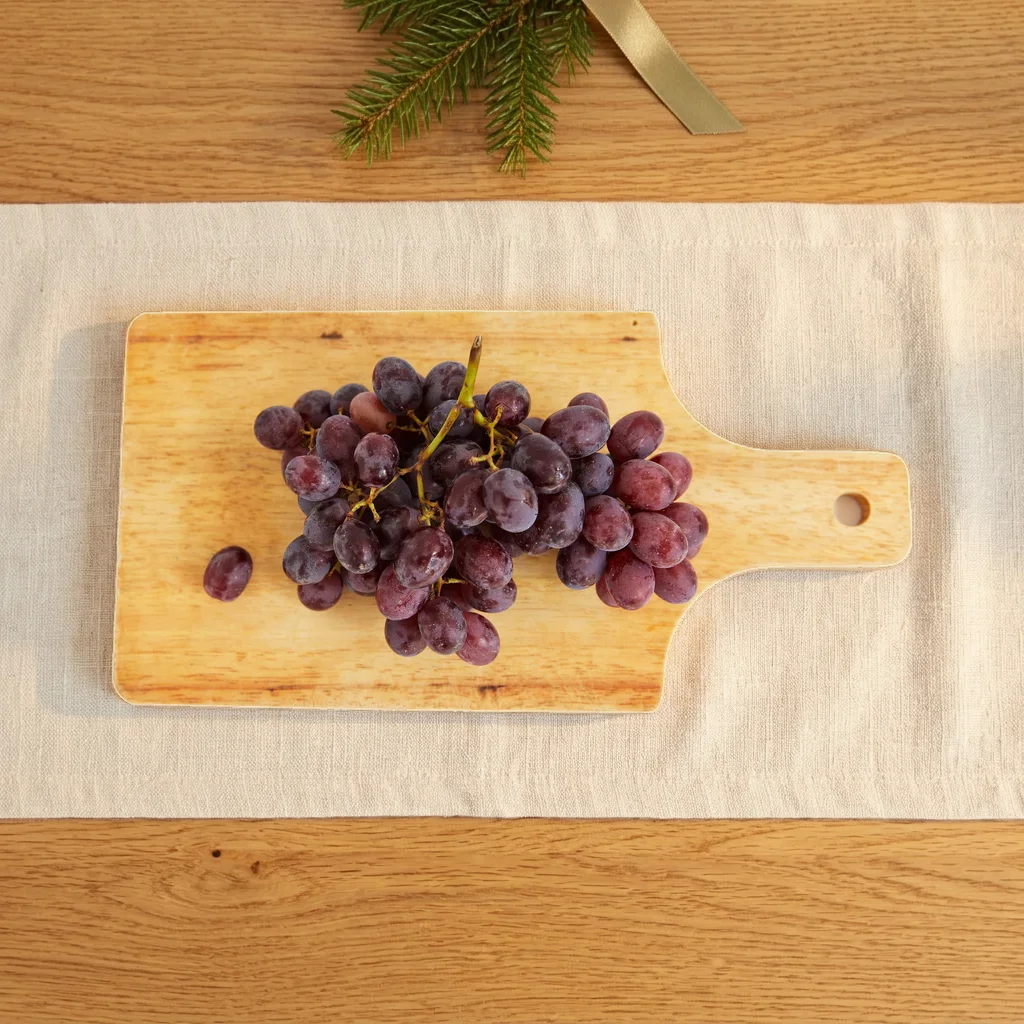 after: unbranded product in the holiday table scene preset