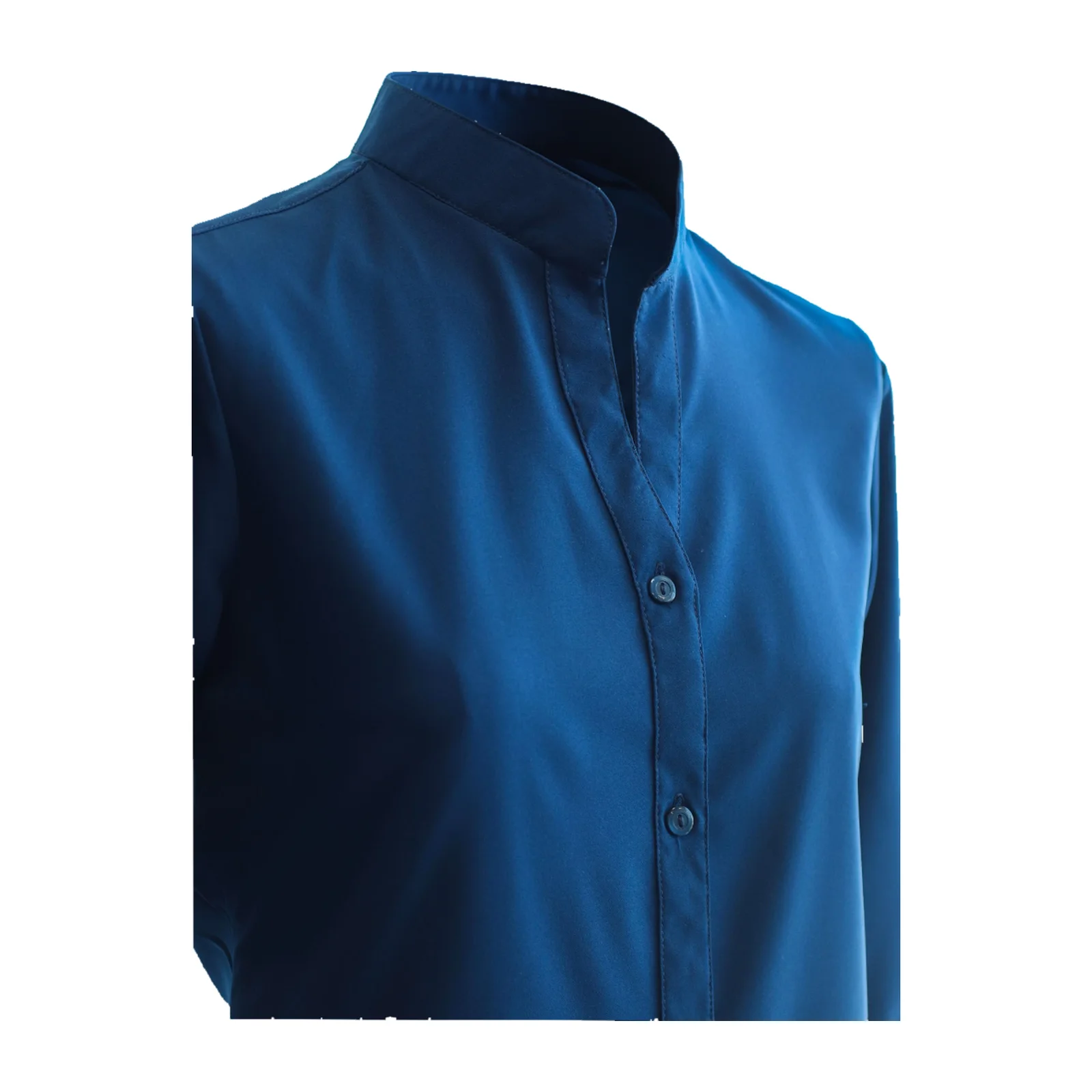 after: the same shirt collar with the mannequin removed