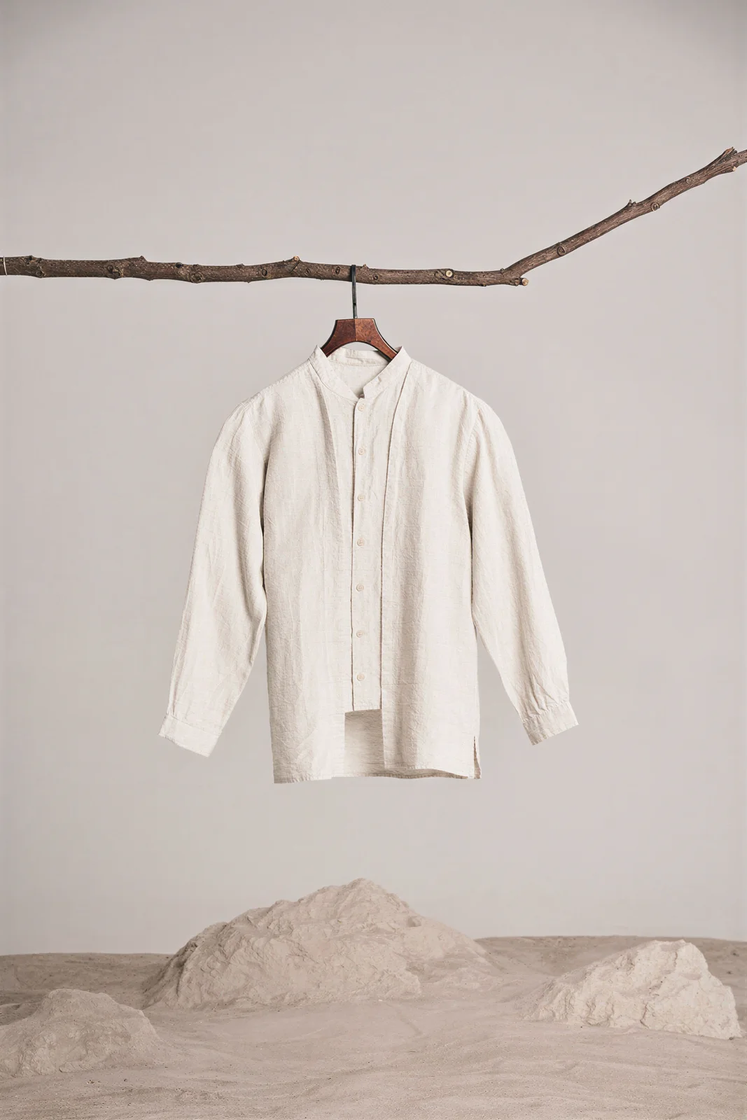 The same hanging linen shirt in the existing higher-resolution detail sample