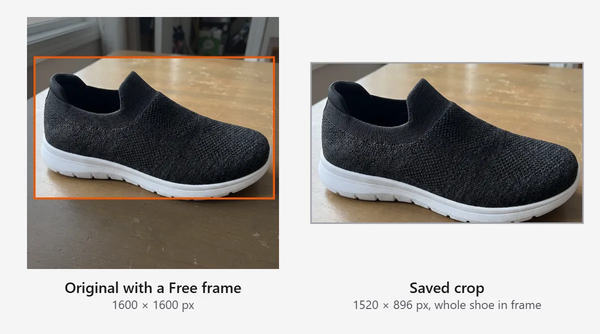 Give the product more room in the frame