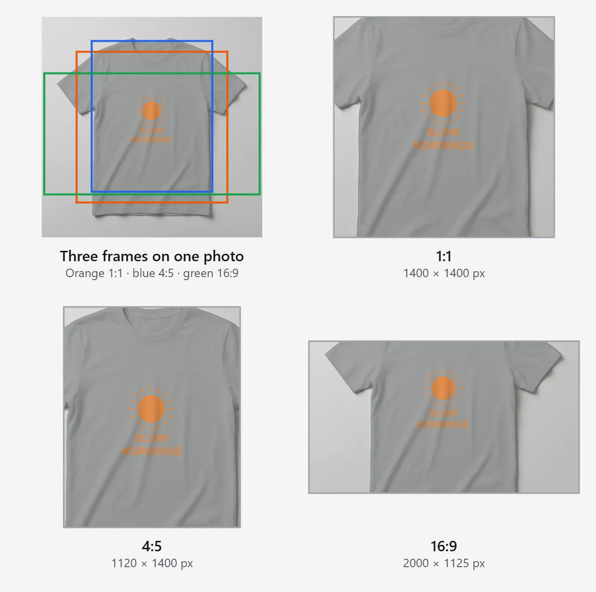 Image cropper ratio presets: 1:1, 4:5, 16:9 and more