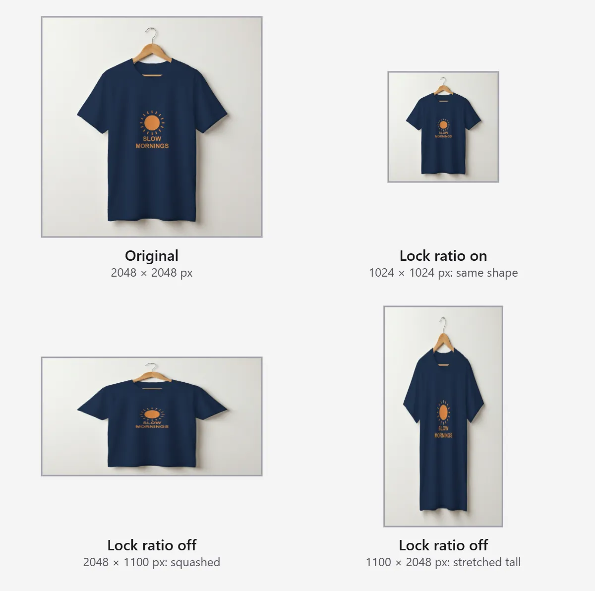 Keep the shape with aspect ratio locked