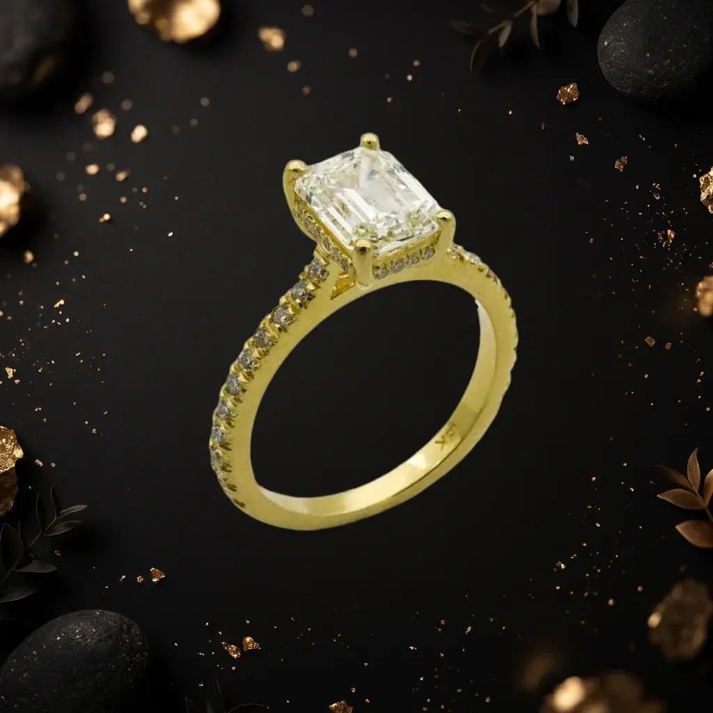 The same ring on a black and gold Black Friday background