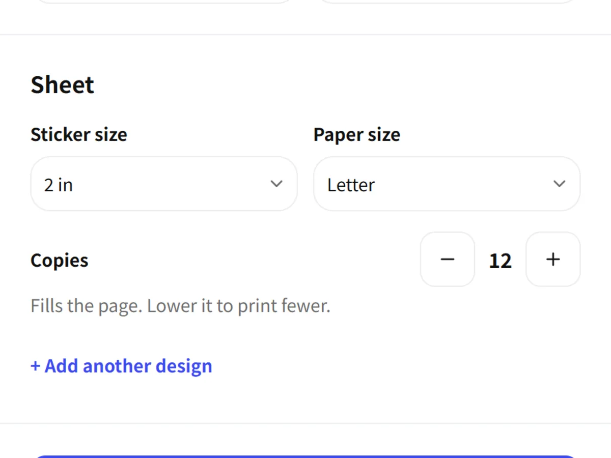 Paper size — Letter / A4