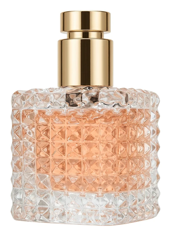 The perfume bottle as a die-cut sticker with a white border
